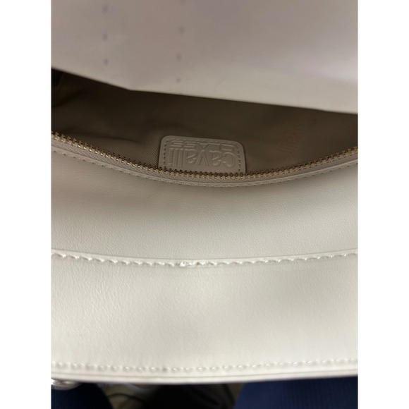 Cavalli NWT Tote Bag Class Sandra Shopper White Asparagus Gold Logo MSRP 118 - Picture 10 of 10